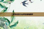 二手车买什么年份的最好