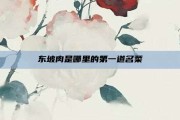 东坡肉是哪里的第一道名菜