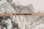 买二手车只买交强险行不行