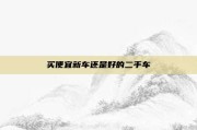 买便宜新车还是好的二手车