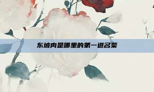 东坡肉是哪里的第一道名菜