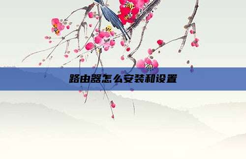 路由器怎么安装和设置