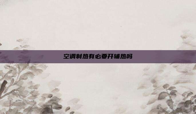 空调制热有必要开辅热吗