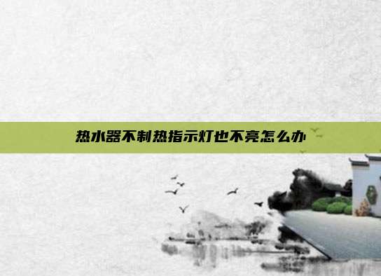 热水器不制热指示灯也不亮怎么办