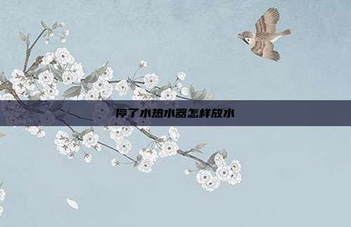 停了水热水器怎样放水