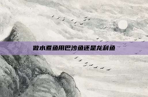 做水煮鱼用巴沙鱼还是龙利鱼
