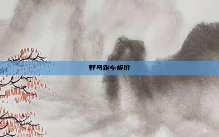 野马跑车报价