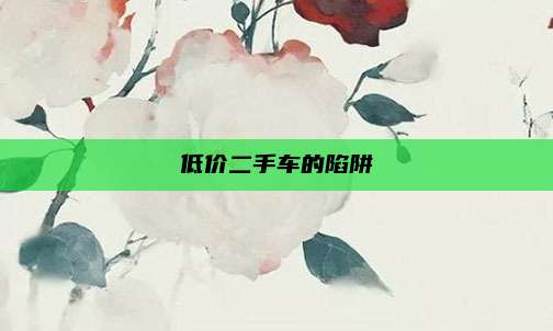 低价二手车的陷阱