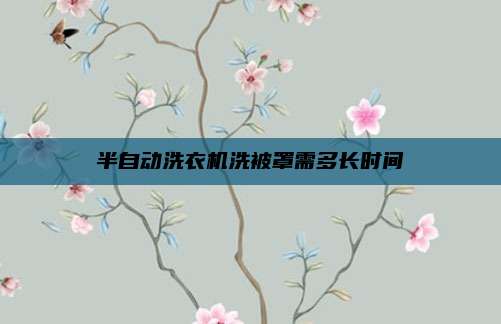 半自动洗衣机洗被罩需多长时间