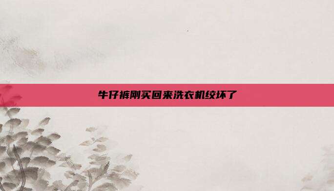 牛仔裤刚买回来洗衣机绞坏了