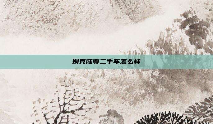 别克陆尊二手车怎么样