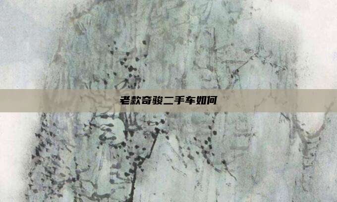 老款奇骏二手车如何