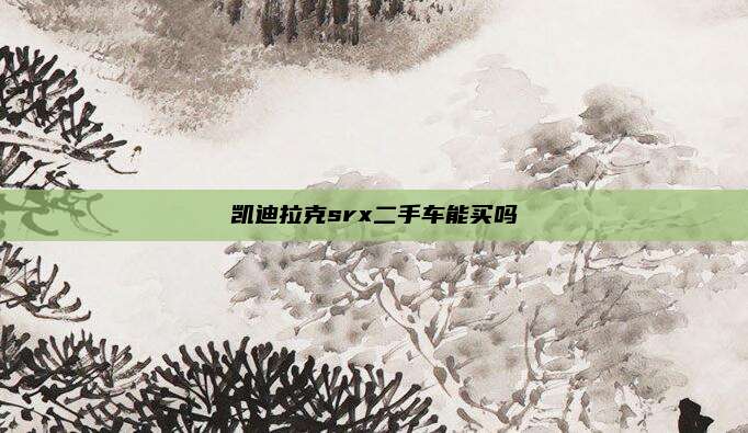 凯迪拉克srx二手车能买吗