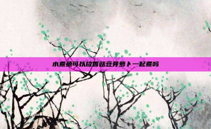 水煮鱼可以放香菇豆芽萝卜一起煮吗