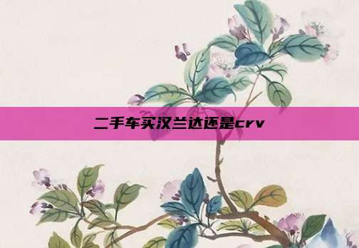 二手车买汉兰达还是crv