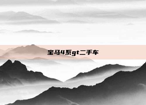 宝马4系gt二手车