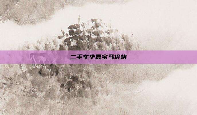 二手车华晨宝马价格