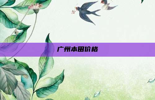 广州本田价格
