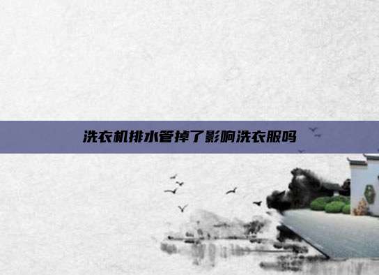 洗衣机排水管掉了影响洗衣服吗