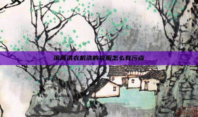 滚筒洗衣机洗的衣服怎么有污点