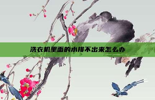 洗衣机里面的水排不出来怎么办