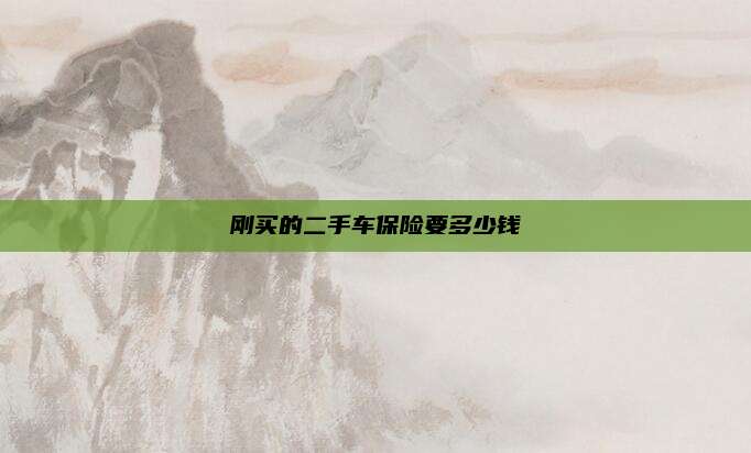 刚买的二手车保险要多少钱