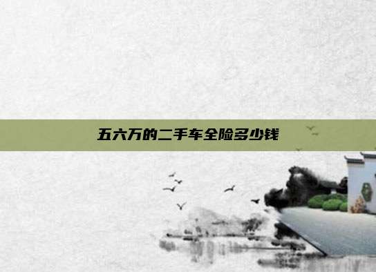五六万的二手车全险多少钱