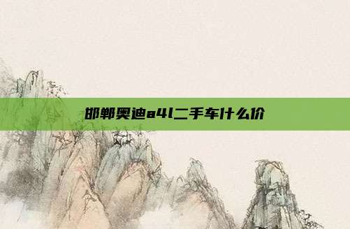 邯郸奥迪a4l二手车什么价