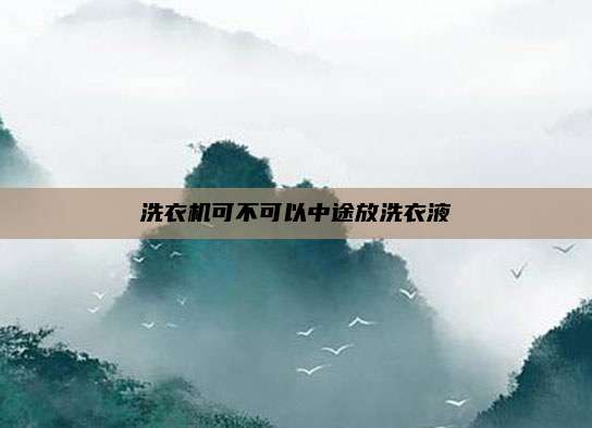 洗衣机可不可以中途放洗衣液