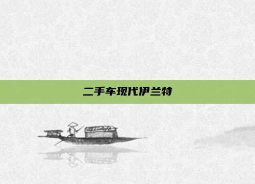 二手车现代伊兰特