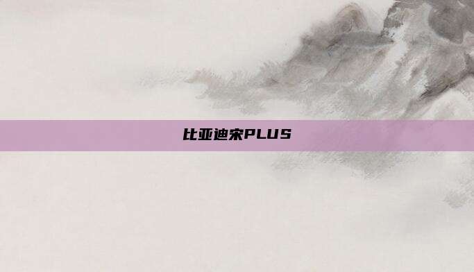 比亚迪宋PLUS