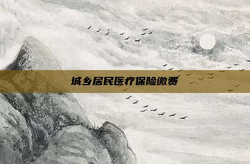 城乡居民医疗保险缴费